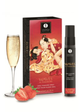 Spray pour plaisir oral saveur vin pétillant à la fraise 20 ml - Shunga